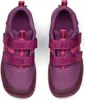 A pair of children's purple shoes with pink accents and velcro straps. Produktbild-Vorschau