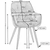 A line drawing of a chair with dimensions and measurements indicated by lines and text. Náhled obrázku produktu