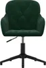 vidaXL Chaise de bureau pivotante vert foncé velours Voir les images du produit 3