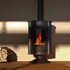 Termocamino HS FLAMINGO MASTERFLAMME Medie II - nero Anteprima dell’immagine prodotto 1