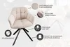 riess-ambiente Drehbarer Stuhl PAPILLON champagner beige Produktbild-Vorschau 6