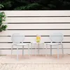 Homestyle4u Gartenstuhl WM Grau 4er Set stapelbar Produktbild-Vorschau 5