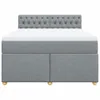 Boxspringbett mit Matratze Hellgrau 160x200 cm Stoff Produktbild-Vorschau 6
