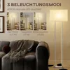 HOMCOM LED Stehlampe Stehleuchte mit Leinen-Lampenschirm, 3 Produktbild-Vorschau 5