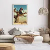 Gerahmtes Poster - Rahmen in heller Eiche - Sitzen Elefant Produktbild-Vorschau 7