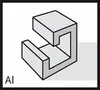 An isometric illustration of a metal profile, likely aluminum, with the letter 'Al' indicating the material. Podgląd zdjęcia produktu