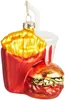 BRUBAKER Fast Food Menü Weihnachtskugel aus Glas - Burger Produktbild-Vorschau 4