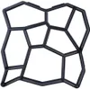 A black plastic mold for creating garden paving stones. Podgląd zdjęcia produktu