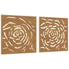vidaXL 2 pezzi decorazione murale da giardino 55x55 cm Anteprima dell’immagine prodotto 1