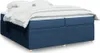 Boxspringbett mit Matratze Blau 200x200 cm Stoff Produktbild-Vorschau 2