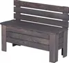 STOLMAK Skrzynia Ogrodowa z Drewna 111 l 71x54x29 cm Szara Podgląd zdjęcia produktu 1