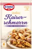A package of Dr. Oetker Kaiserschmarrn with raisins, with a serving of the prepared dish shown on a plate. Anteprima dell’immagine prodotto