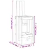 Barhocker 2 Stk. Honigbraun 40x42x120 cm Massivholz Kiefer Produktbild-Vorschau 9