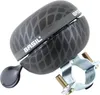 A black and metallic bicycle bell with a patterned design. Produktbild-Vorschau