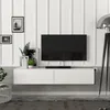 Meuble TV 'Toivakka' 135x31x25cm blanc Voir les images du produit 3