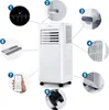 A diagram showing different parts of a portable air conditioner. Podgląd zdjęcia produktu