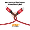USB-C zu USB-C Kabel 480mbps 60W mit Metall Stecker - Rot Produktbild-Vorschau 5