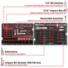 Einhell E-Case Werkzeugkoffer KFZ 121-teilig schwarz/rot Produktbild-Vorschau 5