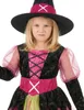kleine Hexe Mädchen Halloween-Kostüm pink-schwarz-grün - Produktbild-Vorschau 3