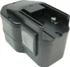 A black power tool battery pack shown from a three-quarter angle against a white background. Produktbild-Vorschau