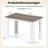 COSTWAY 120x70 cm Esstisch für 4-6 Personen, Produktbild-Vorschau 6