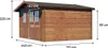 Casetta da giardino in legno marrone trattata in autoclave Anteprima dell’immagine prodotto 3