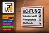 Blechschild Hinweis 18x12cm Achtung Videoüberwacht Alarm Produktbild-Vorschau 3