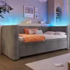 A modern bedroom with a daybed featuring LED lighting. Podgląd zdjęcia produktu