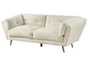 BELIANI Sofa Weiß 3-Sitzer aus Bouclé Stoff mit Steppungen Produktbild-Vorschau 5