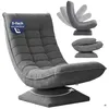 CASARIA Relaxsessel mit Verstellbarer Rückenlehne Cord Grau Produktbild-Vorschau 1