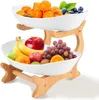 Etagere 2 Etagen, Obstschale 2 Stöckig Aus Kunststoff, Produktbild-Vorschau 3
