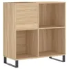 vidaXL Skrinka na taniere Sonoma dub 84,5x38x89 cm odvodený Náhľad obrázku produktu 1