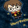 A close-up embroidered image of a cartoon character with glasses and a scarf, with text below. Anteprima dell’immagine prodotto