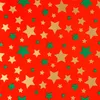Geschenkpapier Sterne Muster 70cm x 2m Rolle rot / gold / Produktbild-Vorschau 1