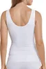 A person's back wearing a white tank top. Produktbild-Vorschau