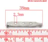 50 Anstecknadeln, Broschennadeln, Sicherheitssnadel 39 x 5 mm, silbern Produktbild-Vorschau