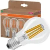 A close-up of an OSRAM LED light bulb with packaging in the background. Produktbild-Vorschau