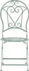 A single green metal bistro chair, shown from the front. Produktbild-Vorschau