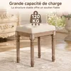 HomeMiYN Banc d'entrée rembourré, tabouret pour enfiler les Voir les images du produit 4