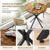 Runder Esstisch Ø80cm, Industrialstil, X-Füße, Küchentisch, Produktbild-Vorschau 15