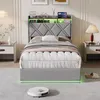 Lit rembourré ProximaX 90 x 200 cm avec ports USB et Voir les images du produit 4