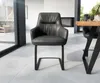 DELIFE Freischwinger Zelia-Flex mit Armlehnen Echt-Leder Produktbild-Vorschau 2