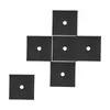 Six black square stove burner covers arranged in a plus shape with one offset to the bottom left. Produktbild-Vorschau