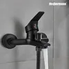 Bateria wannowa ścienna Heckermann AF5 Czarna Podgląd zdjęcia produktu 3