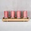 Adventskranz Holz Lang L46cm Mango Weihnachtsdeko Kerzen Produktbild-Vorschau 3