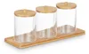 Relaxdays Wattestäbchenbehälter mit Tablett, 3 Becher m. Produktbild-Vorschau 9