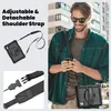 A man is holding a tablet with a case and shoulder strap, while walking outside. Anteprima dell’immagine prodotto
