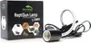 A product box and a lamp with a flexible neck and clamp base. Voir les images du produit