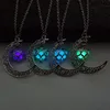 Mond leuchtender Türkis Anhänger Charm Schmuck Kette Produktbild-Vorschau 5