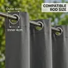 1 Stück Dunkelgrau Outdoor Vorhang Wetterfest Wasserdicht Produktbild-Vorschau 4